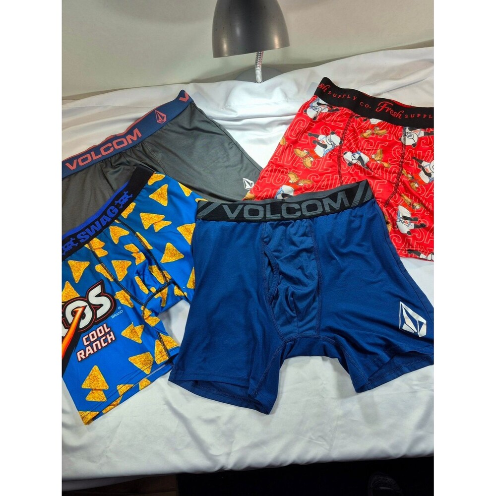 Boxer Briefs Bundle Men's L - 4 Pack - Swag, Volcom & Fresh Supply Co.